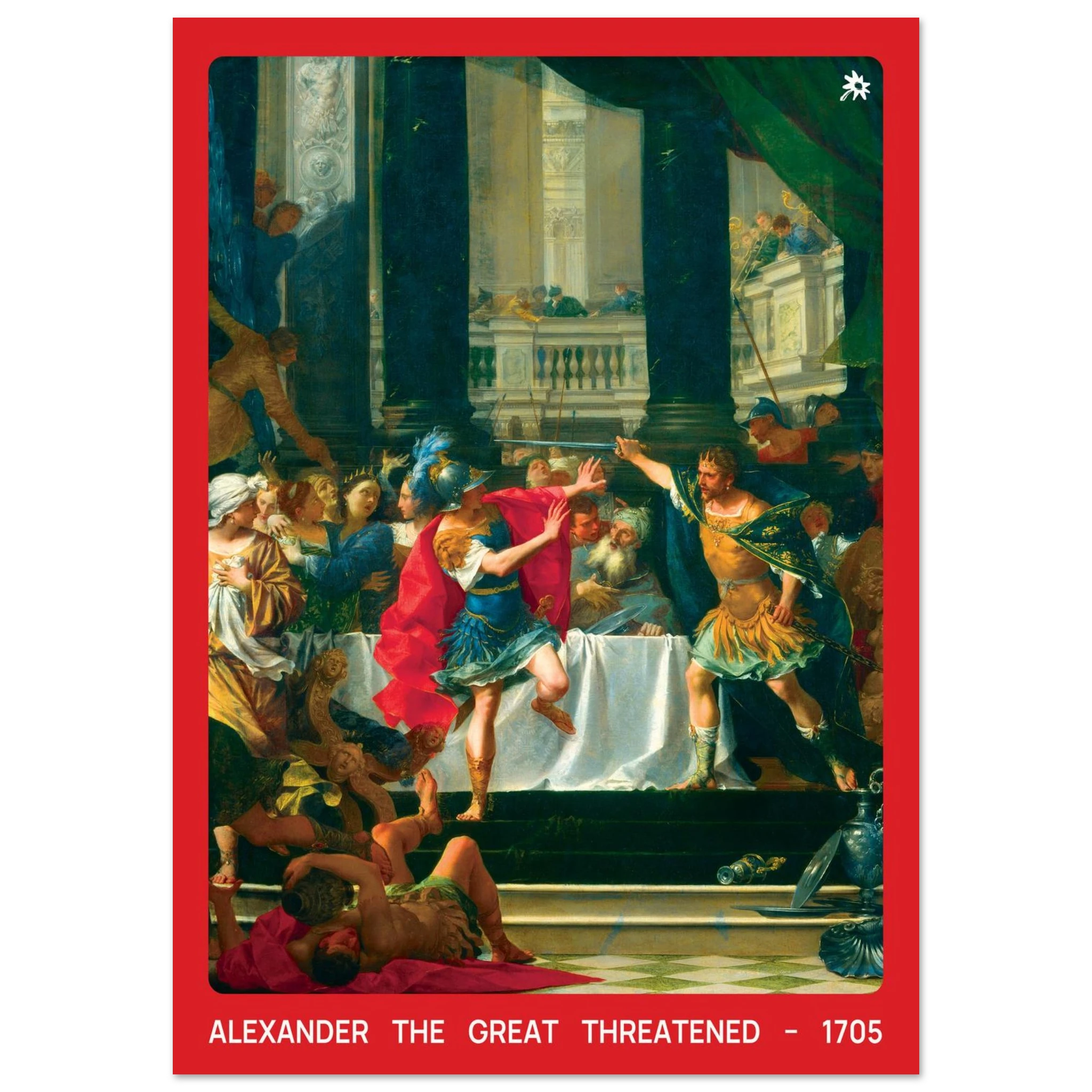 1705 Alexander the Great historical print on Jimik Design: dramatic father-son scene, vintage giclée wall art.