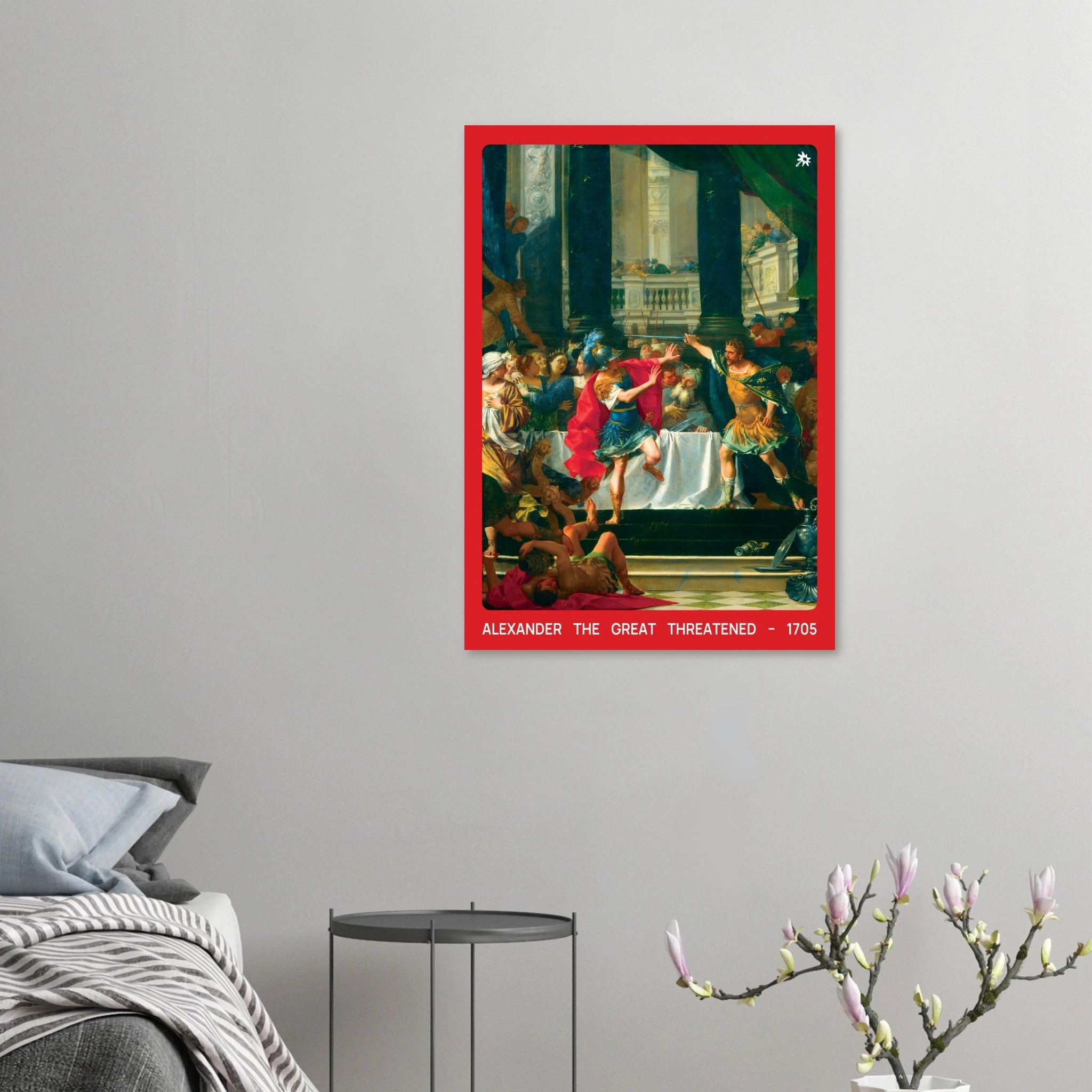 1705 Alexander the Great historical print on Jimik Design: dramatic father-son scene, vintage giclée wall art.