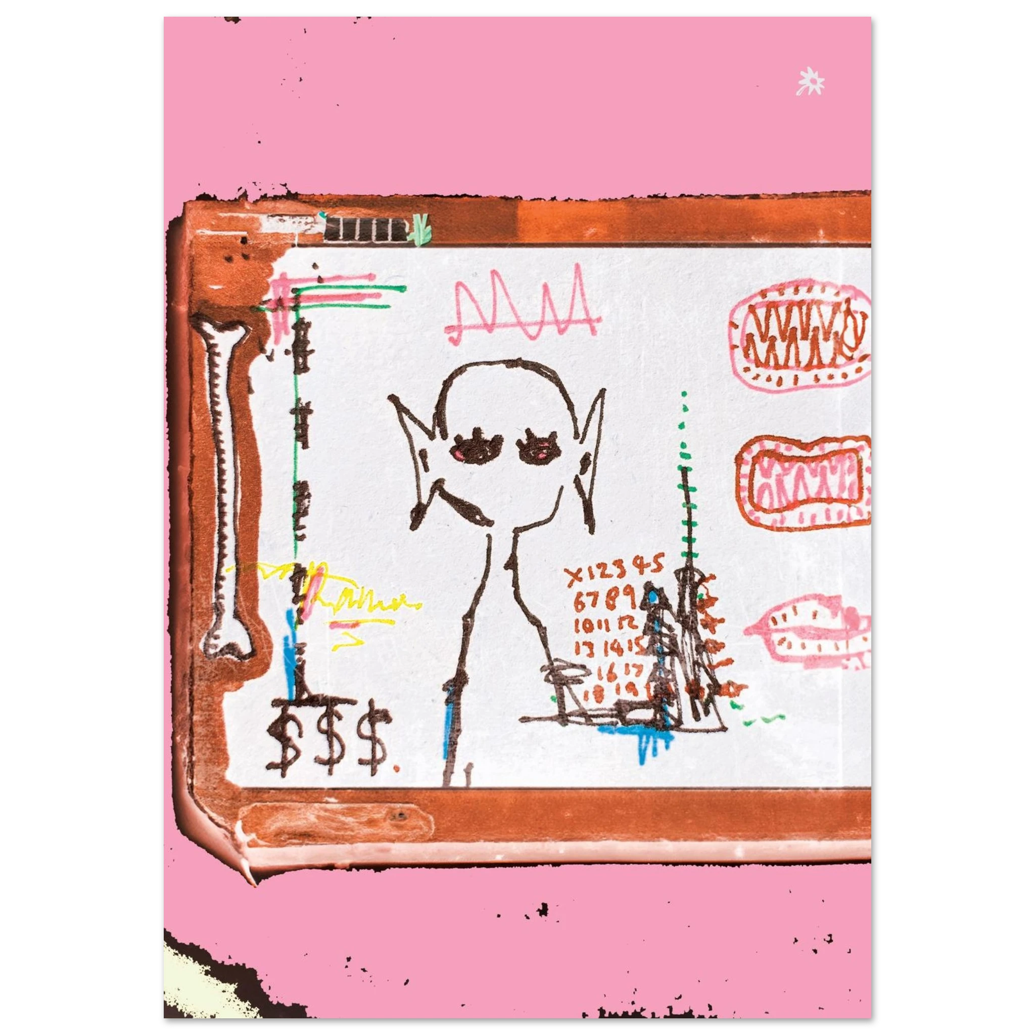 Good spirit 200gsm giclée print by Jimik Design: ethereal figure with vibrant pink tones, modern wall art.