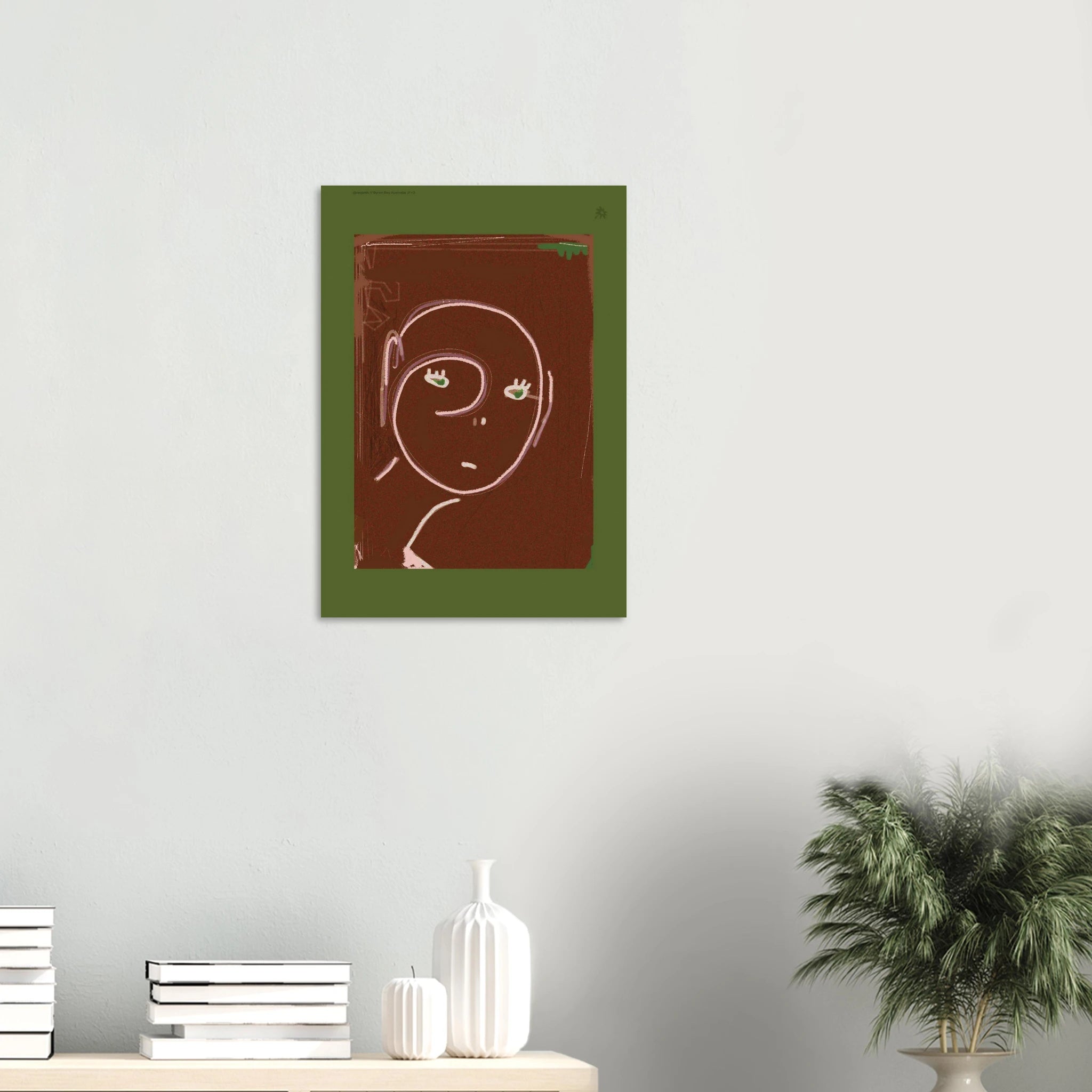 Twirl V2 200gsm giclée print by Jimik Design: swirling green abstract patterns, stylish poster decor.