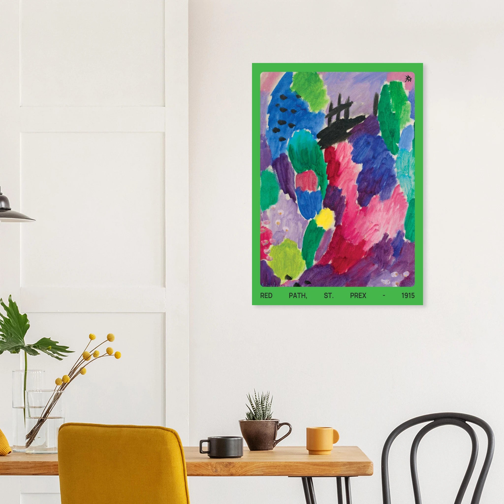 1915 Red Path St. Prex landscape print on Jimik Design: vibrant countryside scene, premium vintage giclée wall art.