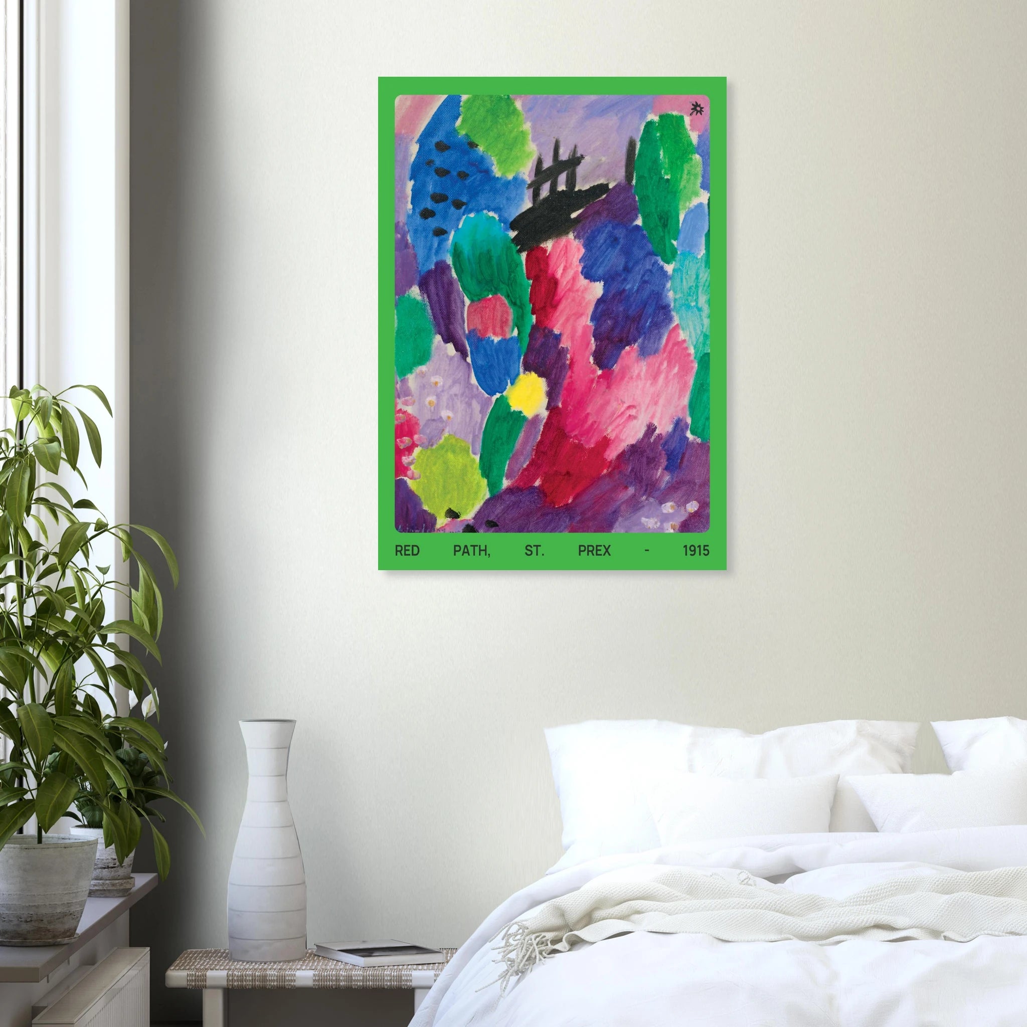 1915 Red Path St. Prex landscape print on Jimik Design: vibrant countryside scene, premium vintage giclée wall art.