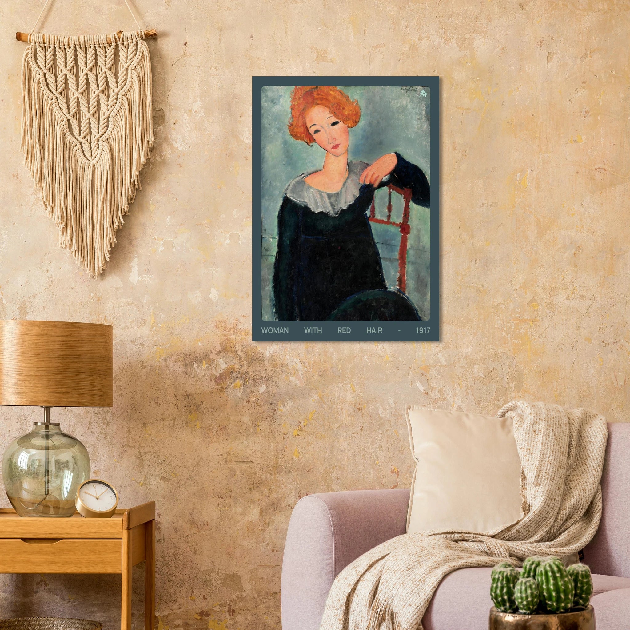 1917 woman with red hair portrait print on Jimik Design: striking red-haired figure, premium vintage giclée decor.